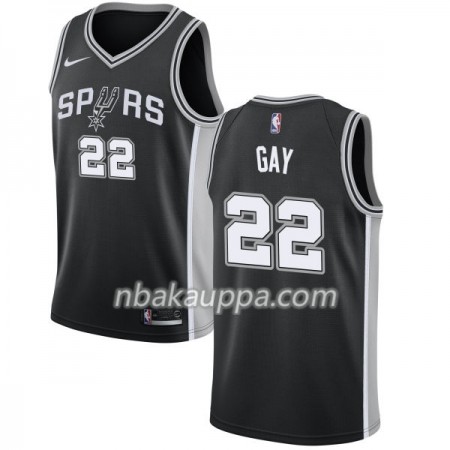 San Antonio Spurs Rudy Gay 22 Nike 2017-18 Musta Pelipaidat Swingman - Miesten